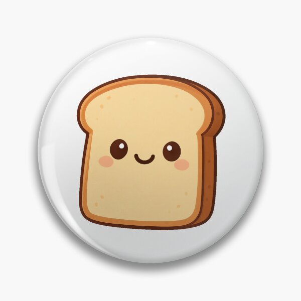 Item preview, Cute Smiling Kawaii Bread Slice Cartoon Illustration Adorable Toast Character Happy Breakfast Food Sweet Bakery Design designed and sold by Mimoshi ⭐⭐⭐⭐⭐.