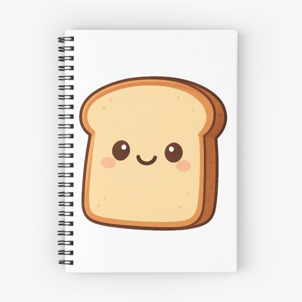 Item preview, Cute Smiling Kawaii Bread Slice Cartoon Illustration Adorable Toast Character Happy Breakfast Food Sweet Bakery Design designed and sold by Mimoshi ⭐⭐⭐⭐⭐.