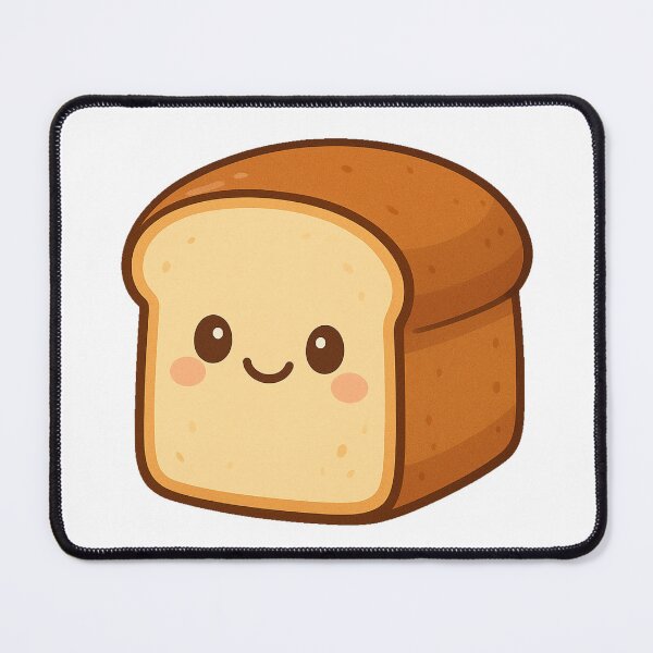 Item preview, Cute Smiling Kawaii Bread Loaf Cartoon Illustration Adorable Bakery Slice Breakfast Food Sweet Toast Character designed and sold by Mimoshi ⭐⭐⭐⭐⭐.