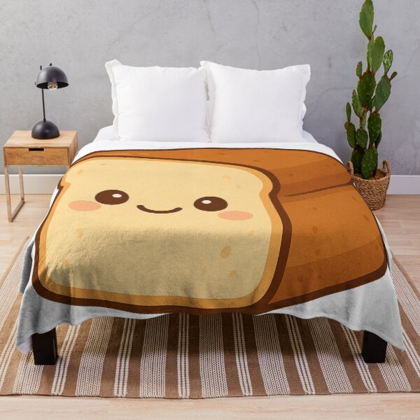 Item preview, Cute Smiling Kawaii Bread Loaf Cartoon Illustration Adorable Bakery Slice Breakfast Food Sweet Toast Character designed and sold by Mimoshi ⭐⭐⭐⭐⭐.