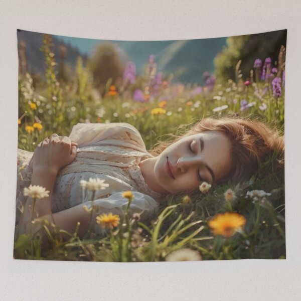 Item preview, Victorian Woman Resting in Nature’s Bloom designed and sold by BlareBlare.