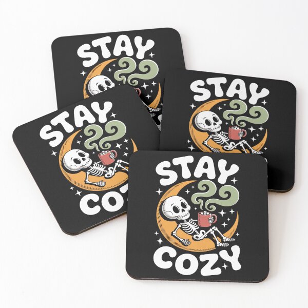 Item preview, Stay Cozy Skeleton – Halloween Moon & Mug Design designed and sold by teevoxx.