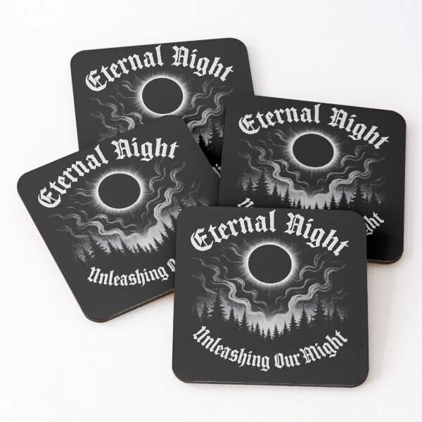 Item preview, Dark Metalhead Design Eternal Night Unleashing Our Might designed and sold by Krossgor.