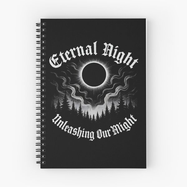 Item preview, Dark Metalhead Design Eternal Night Unleashing Our Might designed and sold by Krossgor.