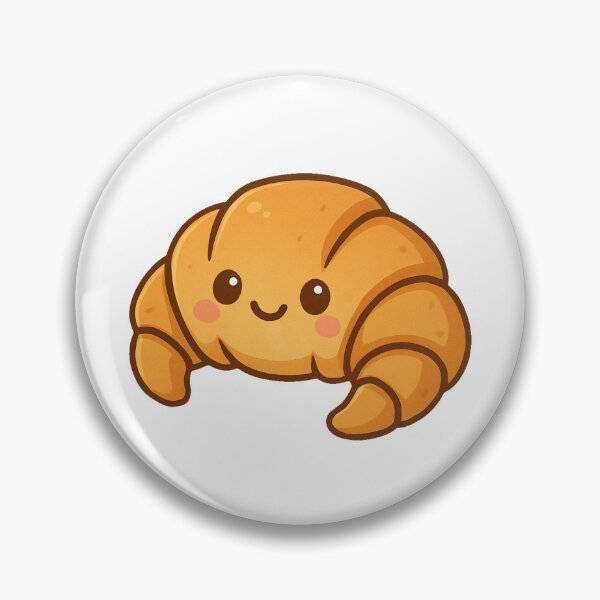 Item preview, Cute Smiling Kawaii Croissant Cartoon Pastry Illustration Adorable Bakery Bread Breakfast Food Sweet Snack Character designed and sold by Mimoshi ⭐⭐⭐⭐⭐.