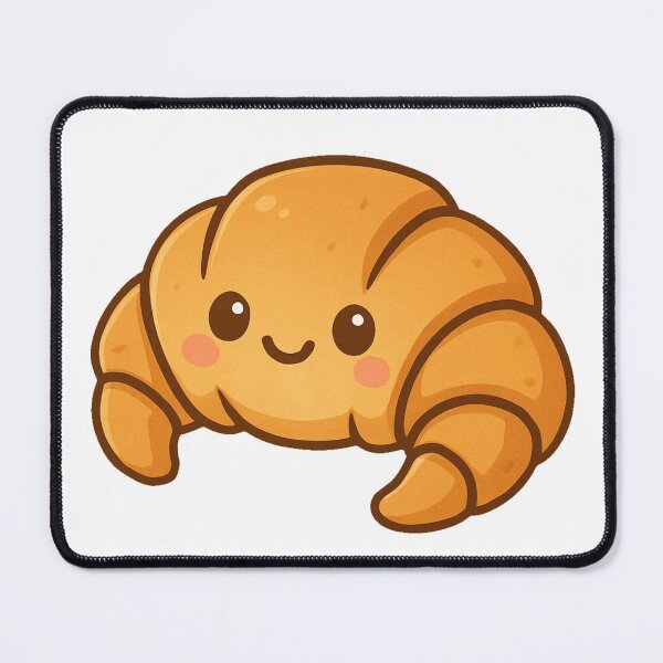 Item preview, Cute Smiling Kawaii Croissant Cartoon Pastry Illustration Adorable Bakery Bread Breakfast Food Sweet Snack Character designed and sold by Mimoshi ⭐⭐⭐⭐⭐.