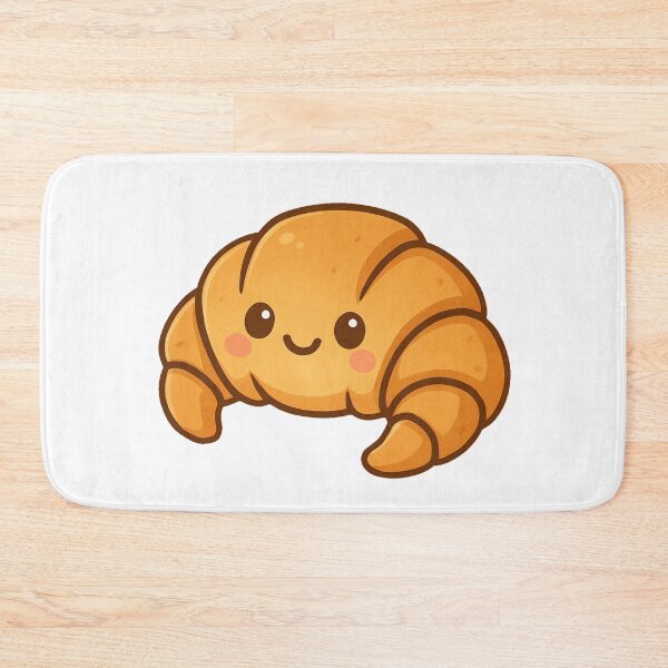 Item preview, Cute Smiling Kawaii Croissant Cartoon Pastry Illustration Adorable Bakery Bread Breakfast Food Sweet Snack Character designed and sold by Mimoshi ⭐⭐⭐⭐⭐.