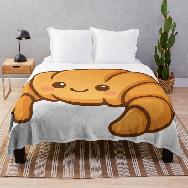 Item preview, Cute Smiling Kawaii Croissant Cartoon Pastry Illustration Adorable Bakery Bread Breakfast Food Sweet Snack Character designed and sold by Mimoshi ⭐⭐⭐⭐⭐.