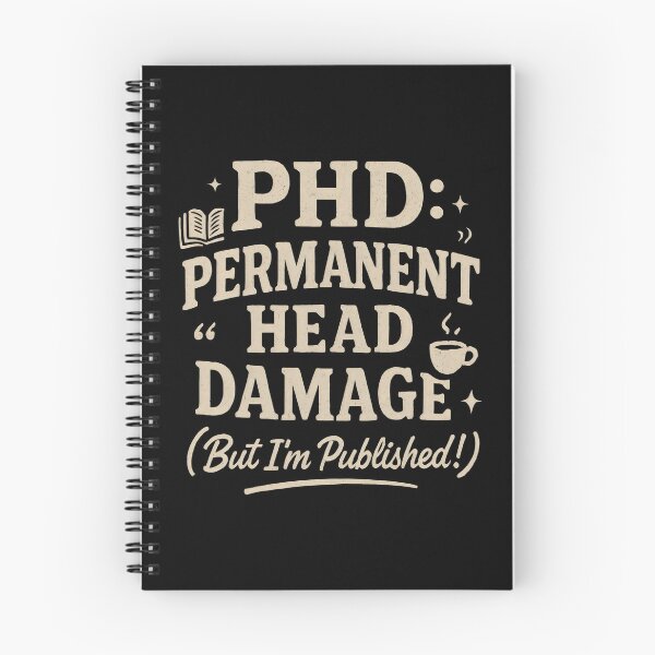 Item preview, Funny PhD - PhD: Permanent Head Damage  designed and sold by DemureArtsy.