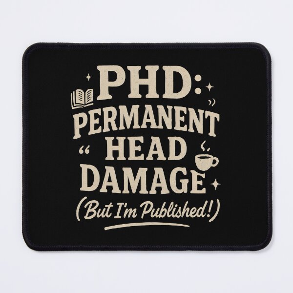 Item preview, Funny PhD - PhD: Permanent Head Damage  designed and sold by DemureArtsy.