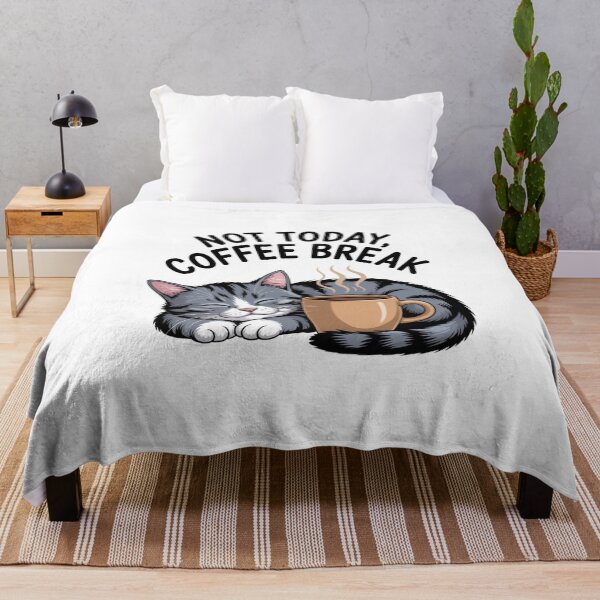 Item preview, Not Today Coffee Break – Cozy Cat & Caffeine Chill Design designed and sold by teevoxx.