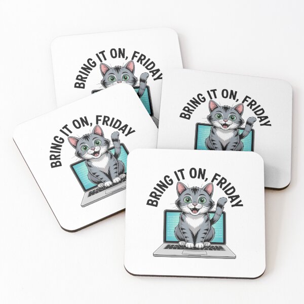 Item preview, Bring It On Friday – Confident Cat on Laptop Developer Design designed and sold by teevoxx.
