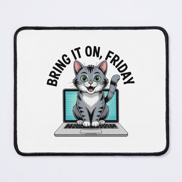 Item preview, Bring It On Friday – Confident Cat on Laptop Developer Design designed and sold by teevoxx.