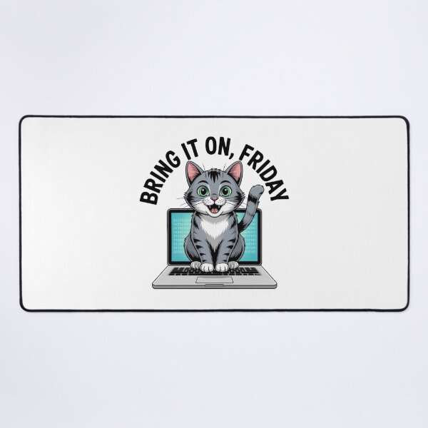 Item preview, Bring It On Friday – Confident Cat on Laptop Developer Design designed and sold by teevoxx.