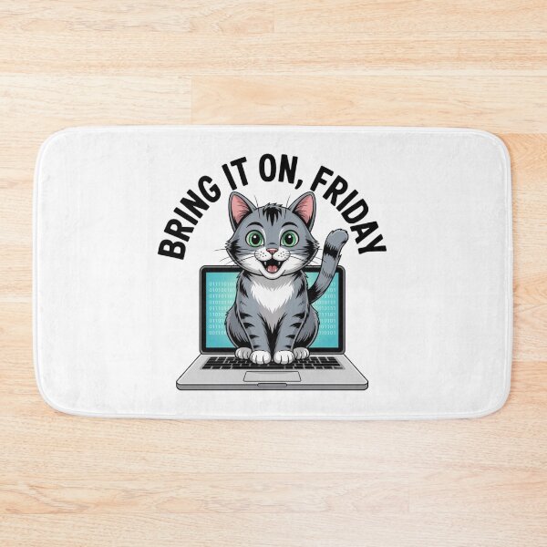 Item preview, Bring It On Friday – Confident Cat on Laptop Developer Design designed and sold by teevoxx.