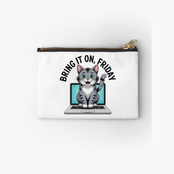 Item preview, Bring It On Friday – Confident Cat on Laptop Developer Design designed and sold by teevoxx.