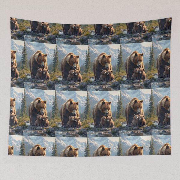 Item preview, Alaskan Bear Family in the Wild designed and sold by IVSapparel.