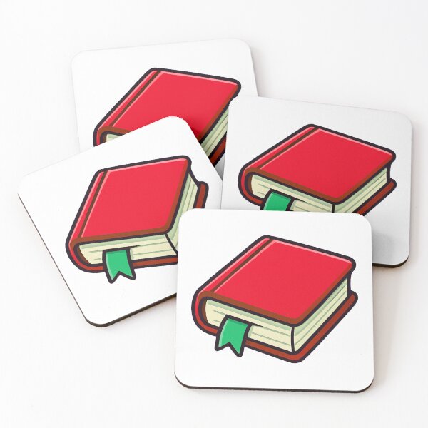 Item preview, Red Cartoon Book with Green Bookmark Cute Education Knowledge School Study Reading Learning Symbol Flat Design designed and sold by Mimoshi ⭐⭐⭐⭐⭐.