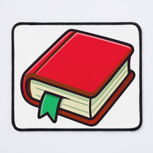 Item preview, Red Cartoon Book with Green Bookmark Cute Education Knowledge School Study Reading Learning Symbol Flat Design designed and sold by Mimoshi ⭐⭐⭐⭐⭐.