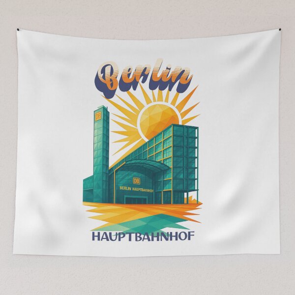Item preview, BERLIN Hauptbahnhof- Urban Retro Dreams designed and sold by Earth Celebration Designs.