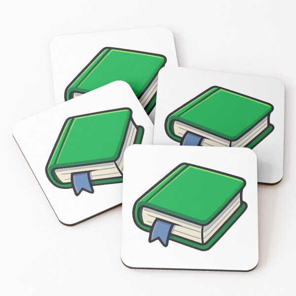 Item preview, Green Cartoon Book with Blue Bookmark Cute Education Knowledge School Study Reading Learning Symbol Flat Design designed and sold by Mimoshi ⭐⭐⭐⭐⭐.