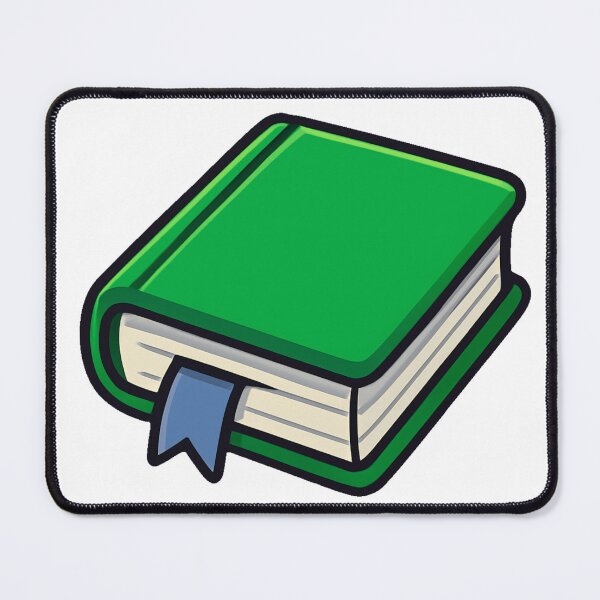 Item preview, Green Cartoon Book with Blue Bookmark Cute Education Knowledge School Study Reading Learning Symbol Flat Design designed and sold by Mimoshi ⭐⭐⭐⭐⭐.