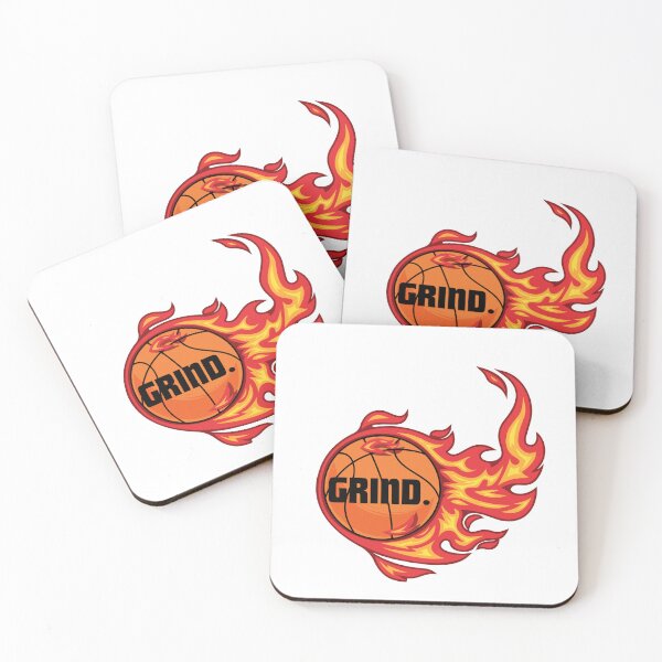 Item preview, Fiery Basketball “GRIND” Sports Motivation Design designed and sold by Superejayyy.