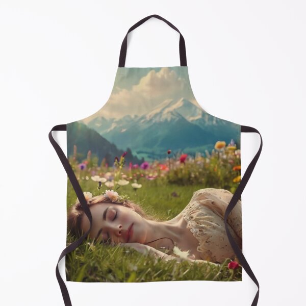 Item preview, Peaceful Victorian Woman Sleeping in Wildflower Meadow designed and sold by BlareBlare.