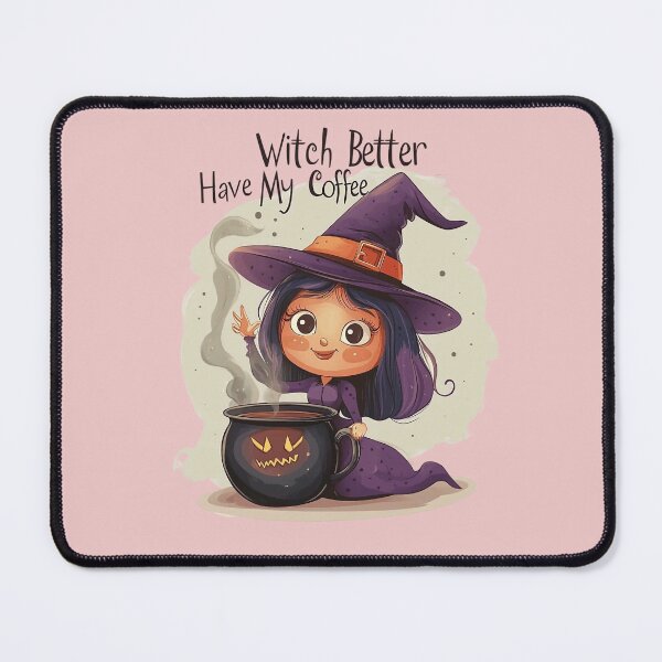 Item preview, Witch Better Have My Coffee – cute witch with coffee kettle for Halloween designed and sold by Meiersbeste.