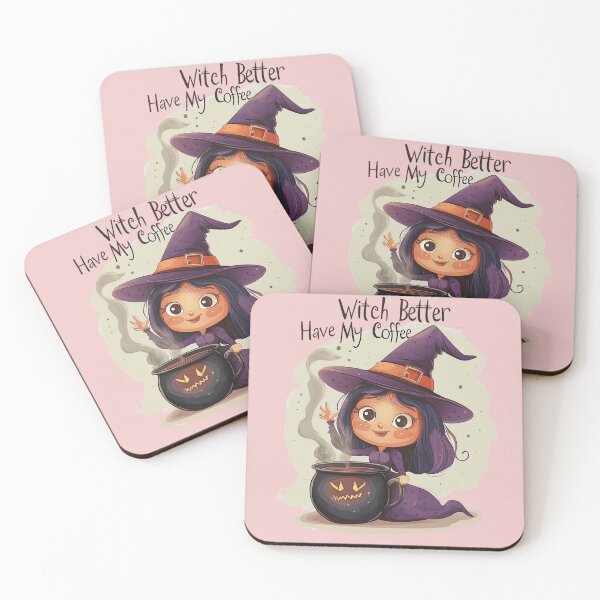 Item preview, Witch Better Have My Coffee – cute witch with coffee kettle for Halloween designed and sold by Meiersbeste.