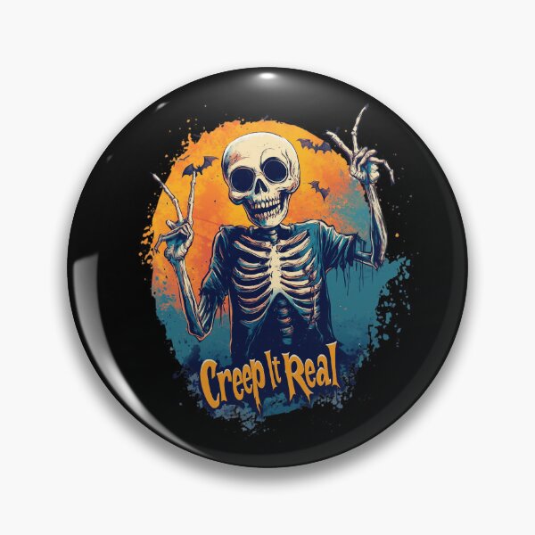 Item preview, Retro Skeleton – Halloween Vintage Graphic in Orange & Blue designed and sold by Meiersbeste.