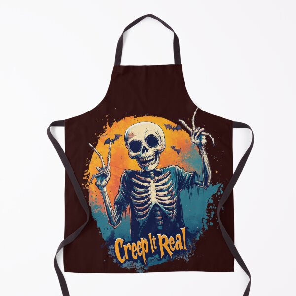 Item preview, Retro Skeleton – Halloween Vintage Graphic in Orange & Blue designed and sold by Meiersbeste.