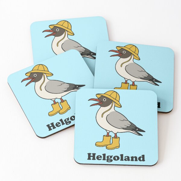 Item preview, Heligoland Black-headed Gull in Rain Outfit – Funny Island Design designed and sold by Print-Zoo.