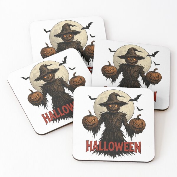 Item preview, Scary Scarecrow with Pumpkins and Moon – Halloween Horror Design designed and sold by Trendora Studio.