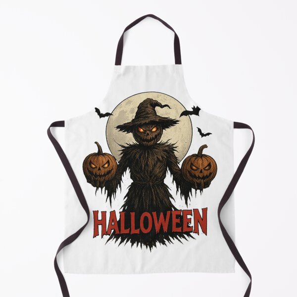 Item preview, Scary Scarecrow with Pumpkins and Moon – Halloween Horror Design designed and sold by Trendora Studio.