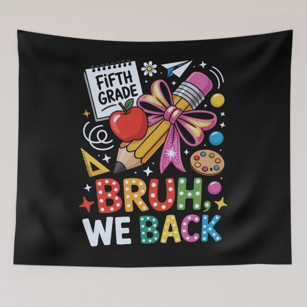Item preview, Bruh We Back Fifth Grade Funny Back to School Design designed and sold by ArtByKatti.