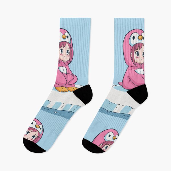 Item preview, Cute Anime Girl in Penguin Costume on an Iceberg – Kawaii Winter Vibes designed and sold by AirForceTuan.
