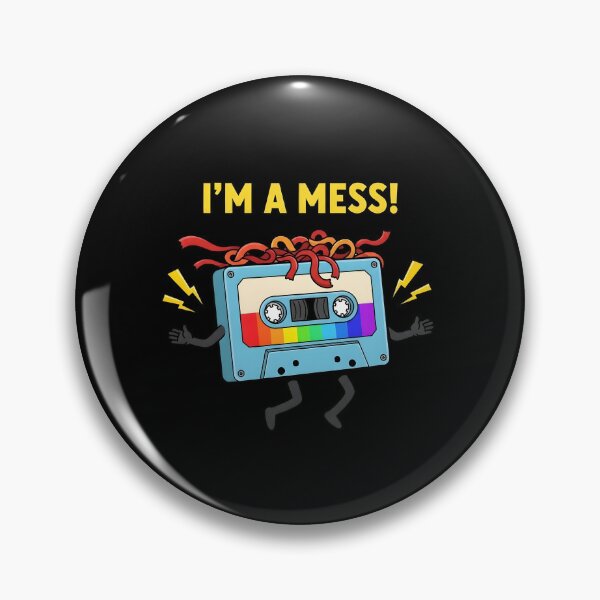 Item preview, I’m a Mess 80s Vintage Music Design - Funny Retro Cassette Tape designed and sold by fawzimorsy.