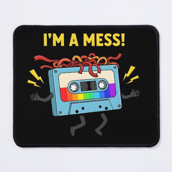 Item preview, I’m a Mess 80s Vintage Music Design - Funny Retro Cassette Tape designed and sold by fawzimorsy.