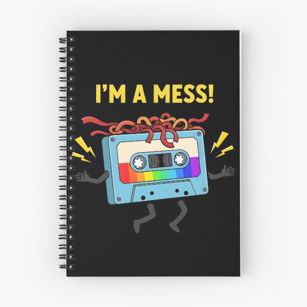 Item preview, I’m a Mess 80s Vintage Music Design - Funny Retro Cassette Tape designed and sold by fawzimorsy.