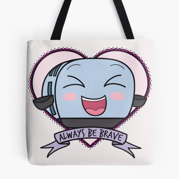Item preview, Always Be Brave Toaster - Cute Kawaii Heart Smiling Appliance designed and sold by ChristelCondie1.