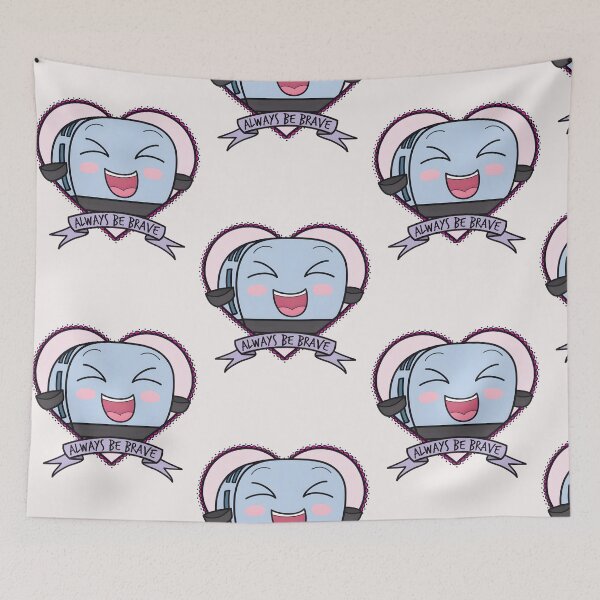 Item preview, Always Be Brave Toaster - Cute Kawaii Heart Smiling Appliance designed and sold by ChristelCondie1.