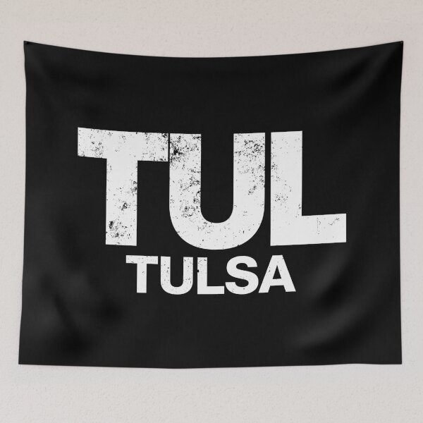 Item preview, TUL Tulsa Airport Code Luggage Tag (Distressed Graphic) designed and sold by TurbineDesign.