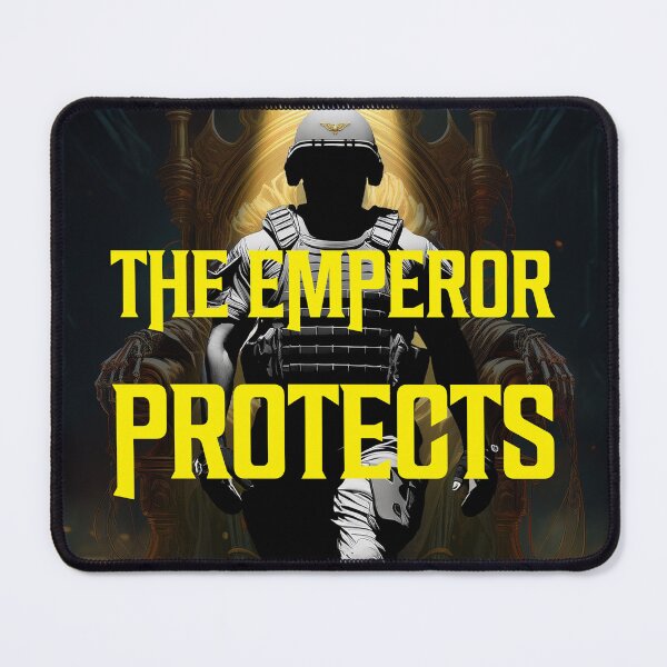 Item preview, The Emperor Protects – Imperial Guard Warhammer 40K Parody Design - Yellow designed and sold by Splyntpop.