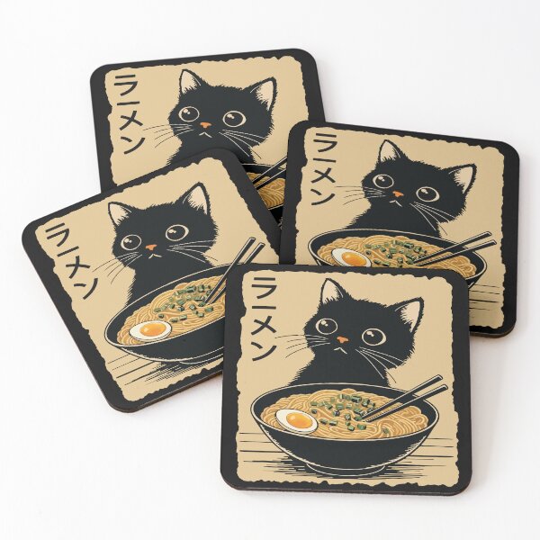 Item preview, Cat eating ramen  designed and sold by BrownHorse90s.