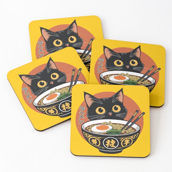 Item preview, Cat eating ramen  designed and sold by BrownHorse90s.