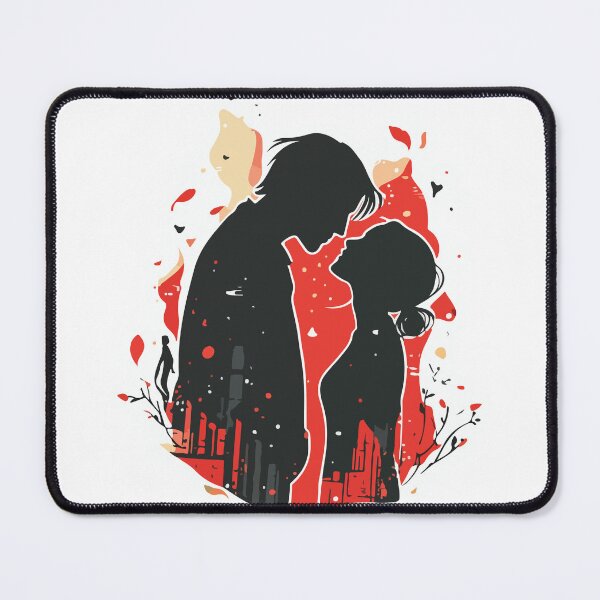 Item preview, Romantic Couple Silhouette – Dark Romance Love Art designed and sold by Moss and Moon Studio.
