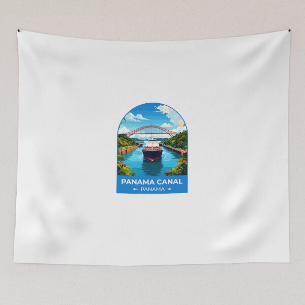 Item preview, Panama Canal Sticker  designed and sold by TulipaGraphics.