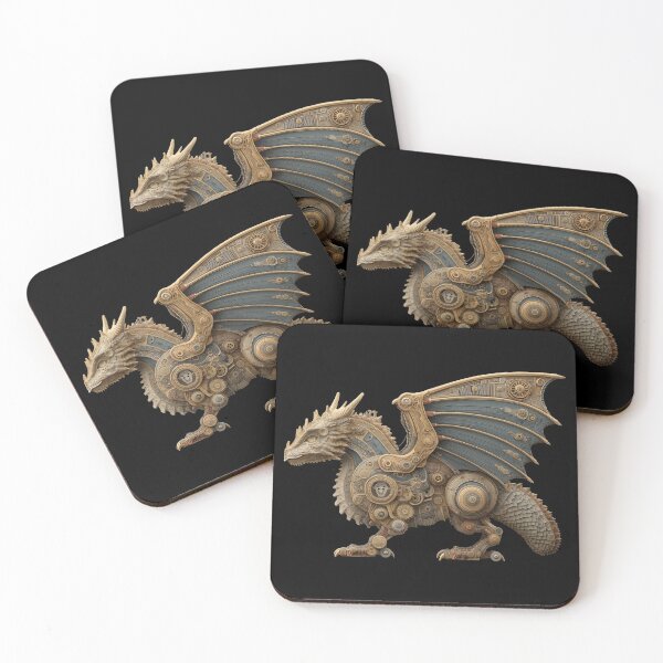 Item preview, Steampunk Dragon – Mechanical Fantasy Creature Artwork designed and sold by NyghtowlStudio.