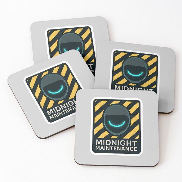 Item preview, Midnight Maintenance – Cyber Safety Bot Badge designed and sold by MarCinu Art.